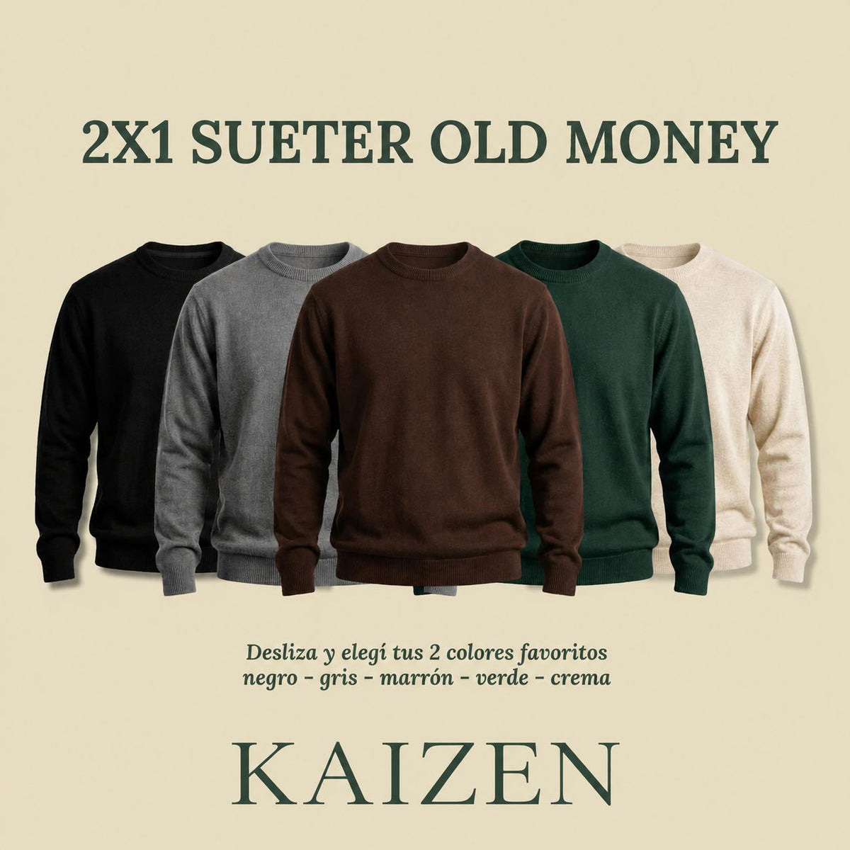 PROMO 2x1 - SUETER OLD MONEY